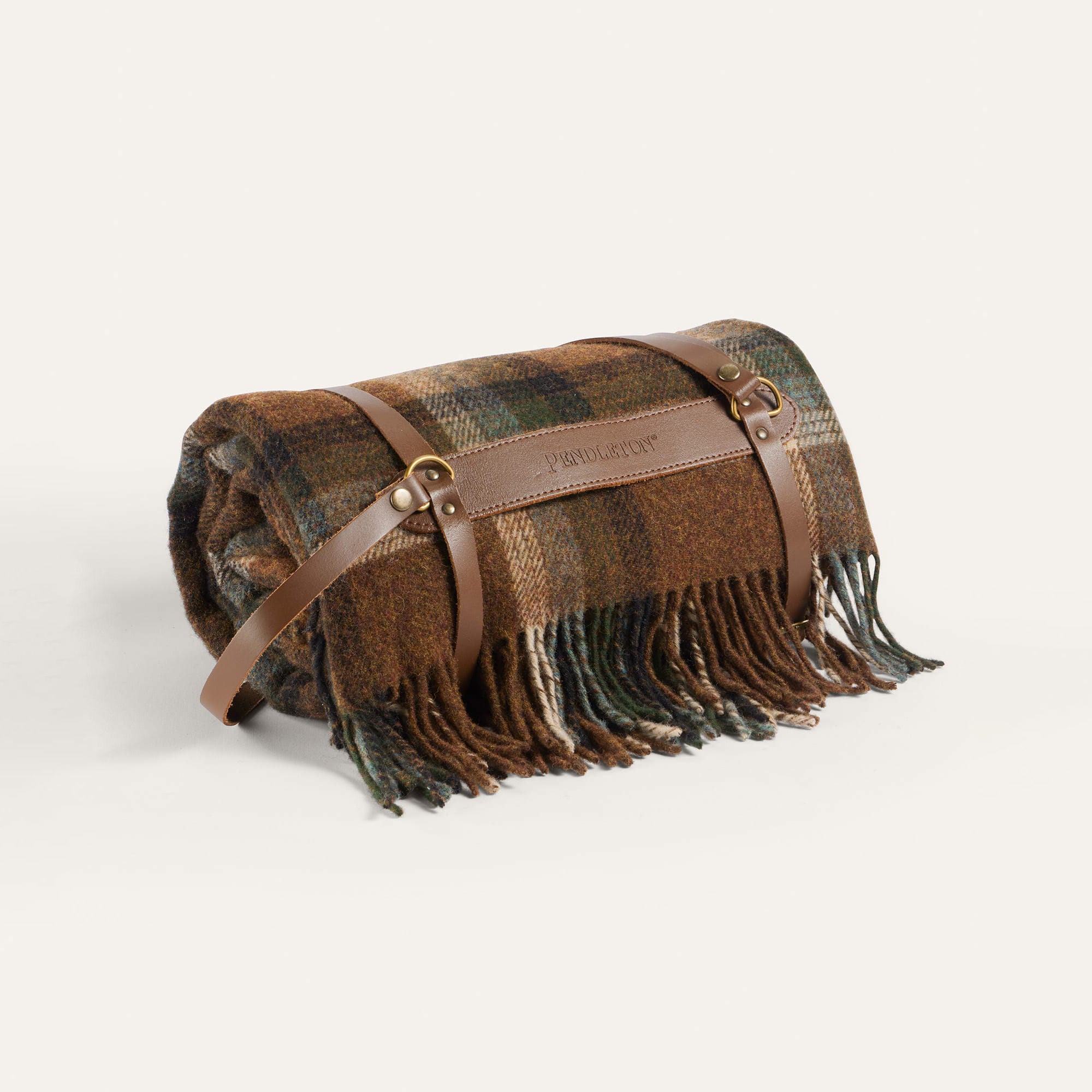 Pendleton Motor Robe Throw in Redwood on a white background at Addison West