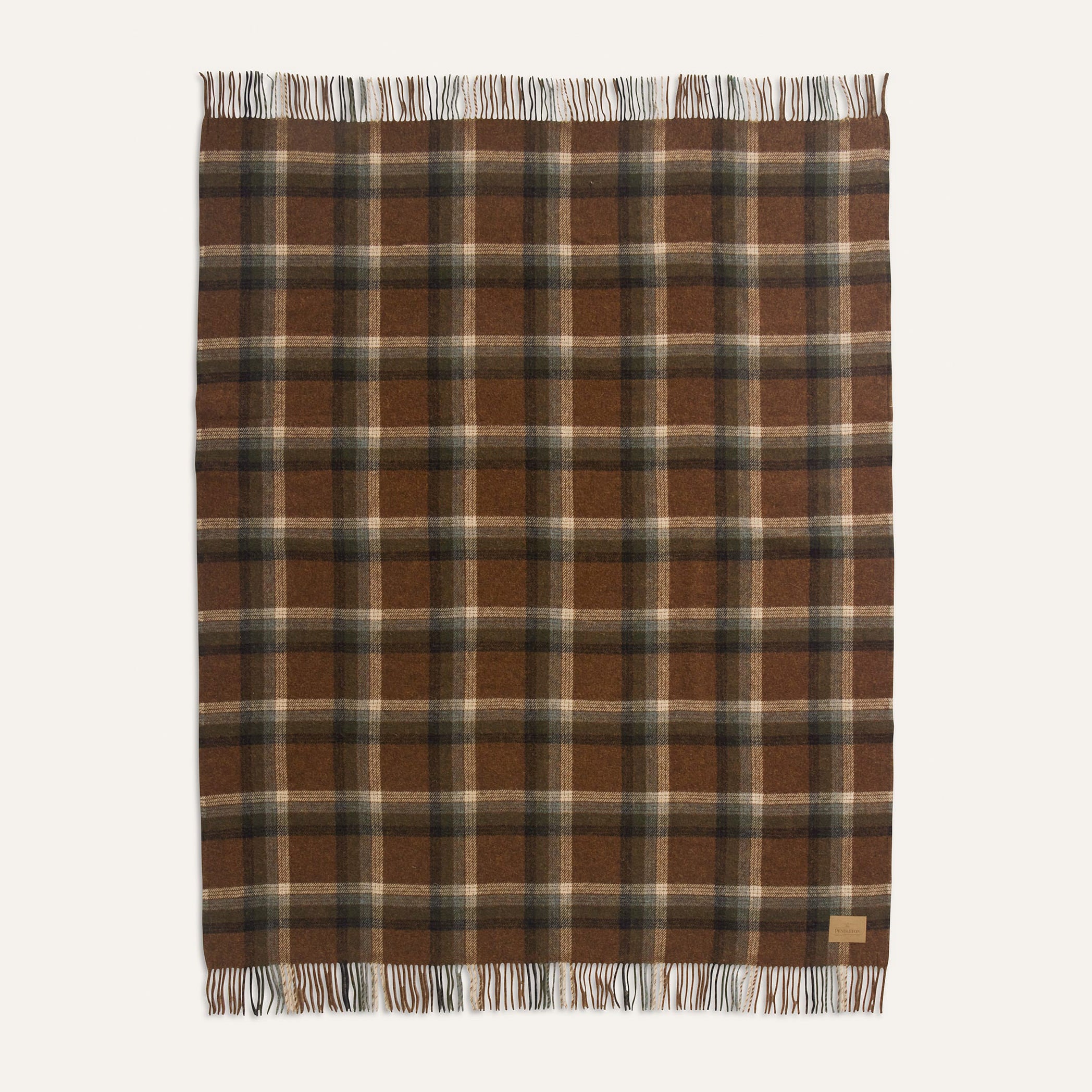 Pendleton Motor Robe Throw in Redwood on a white background at Addison West