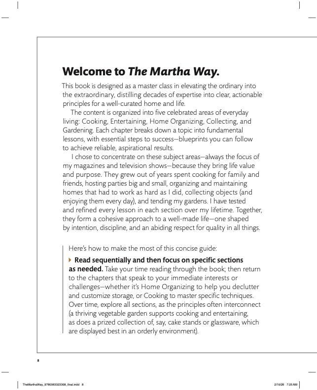The Martha Way: Essential Principles for Mastering Home and Living by Martha Stewart on a white background at Addison West