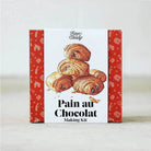 Box of Pain au Chocolat Making Kit with red and white design on a light background