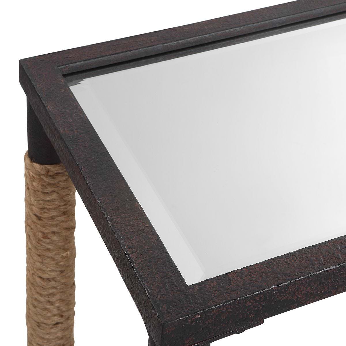 Close up of Bradford Console Table on a white background at Addison West