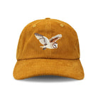 Barn Owl Corduroy Hat in Amber on a white background at Addison West