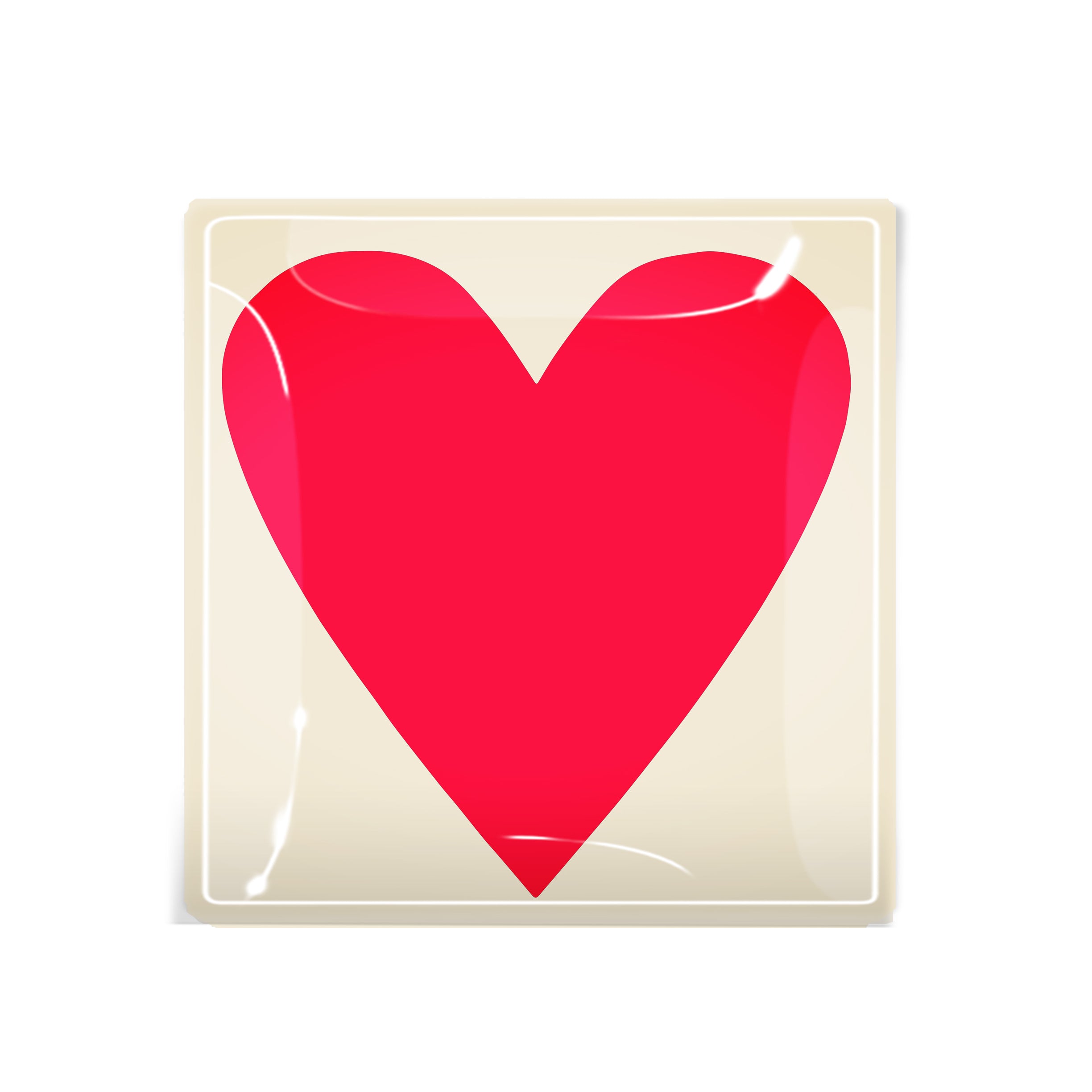 I Heart You Decoupage Glass Tray on a white background at Addison West