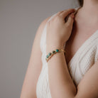 Commonform Bridger Cuff in Turquoise on model at the Addison West.