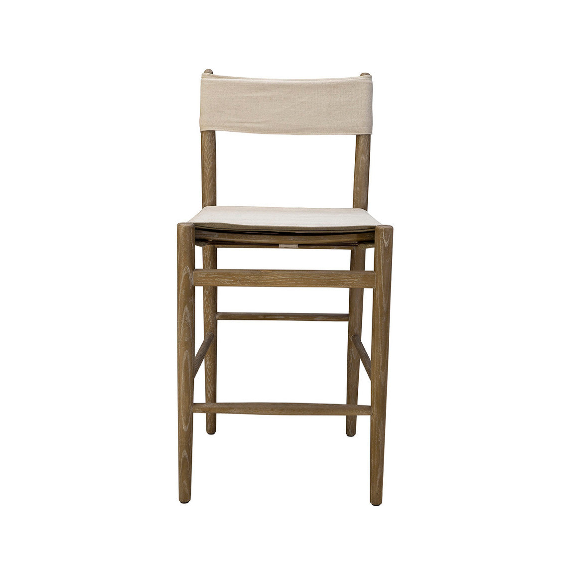 Linen Prescott Counter Stool on a white background at Addison West