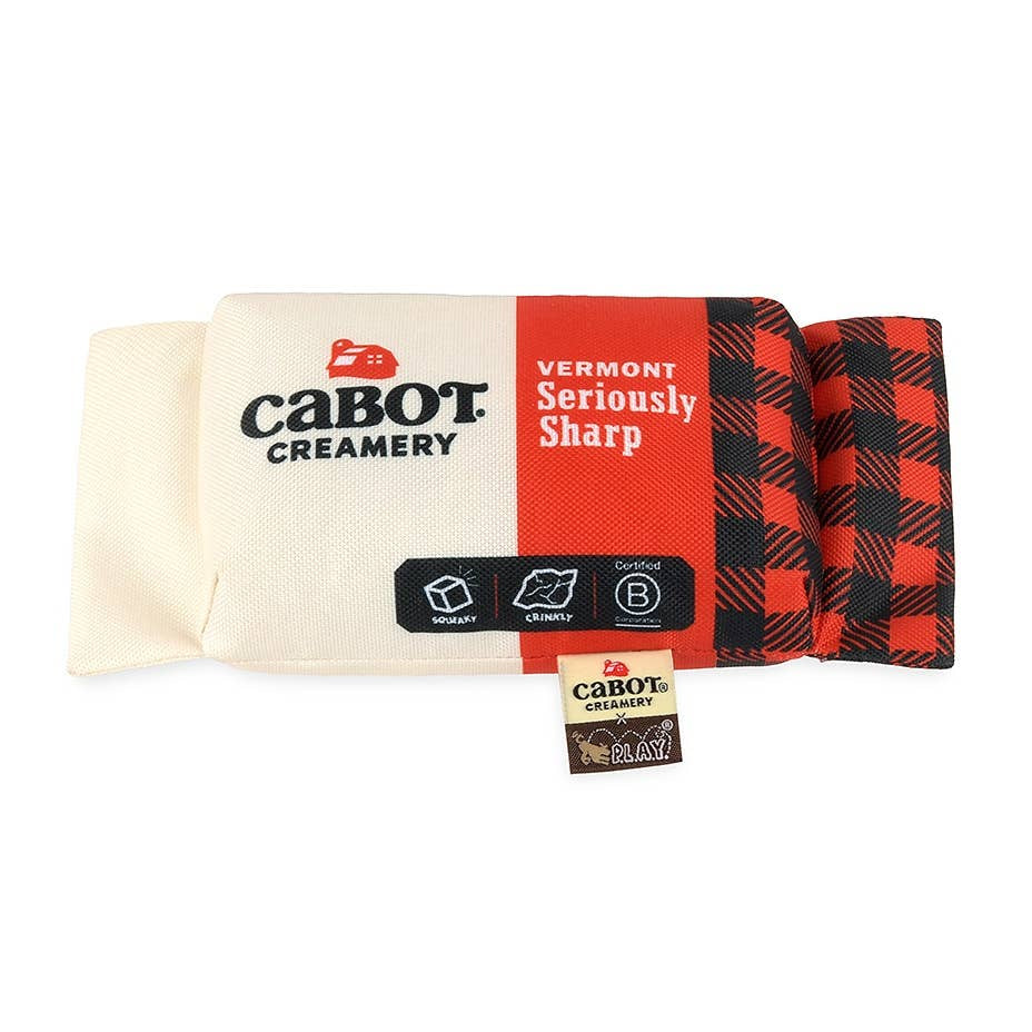 Cabot Creamery Seriously Sharp Squeaker on a white background at Addison West