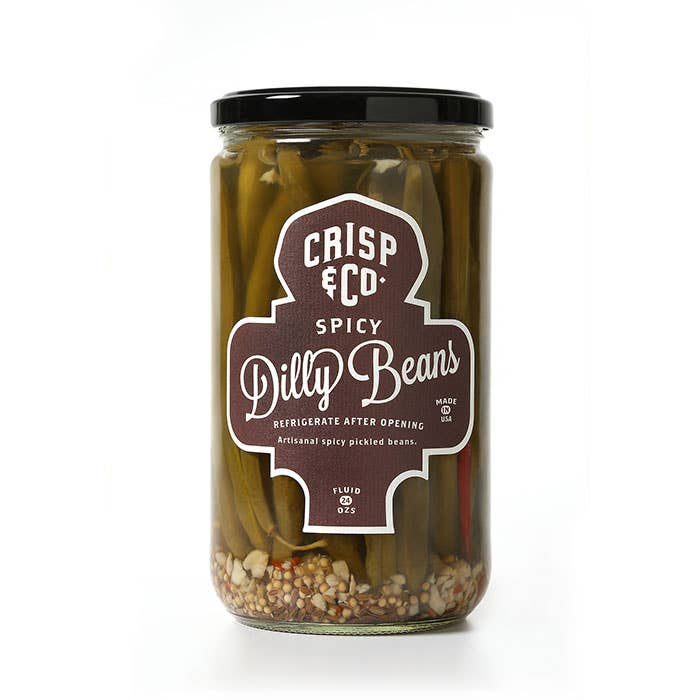 Spicy Dilly Beans on a white background at Addison West