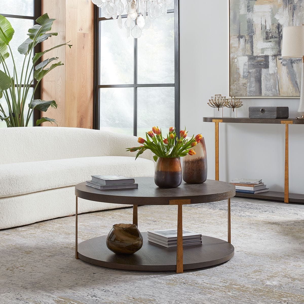 Prescott Coffee Table in a living room at Addison West