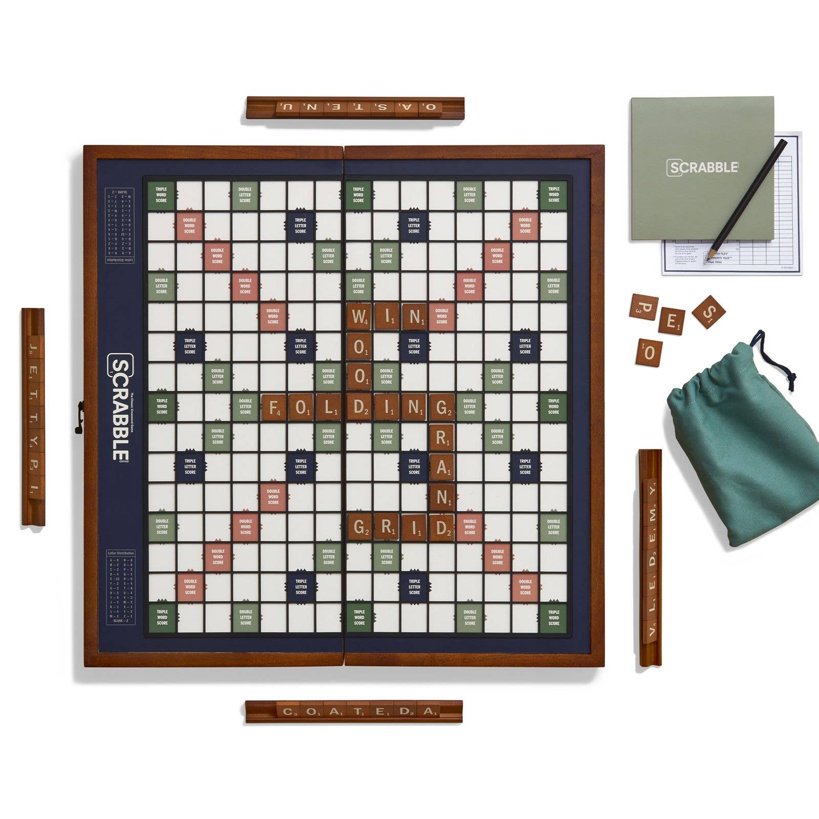 Scrabble Grand Folding Edition on a white background at Addison West