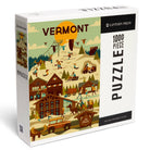 Puzzle box featuring illustrations of Vermont with 'Lantern Press' branding