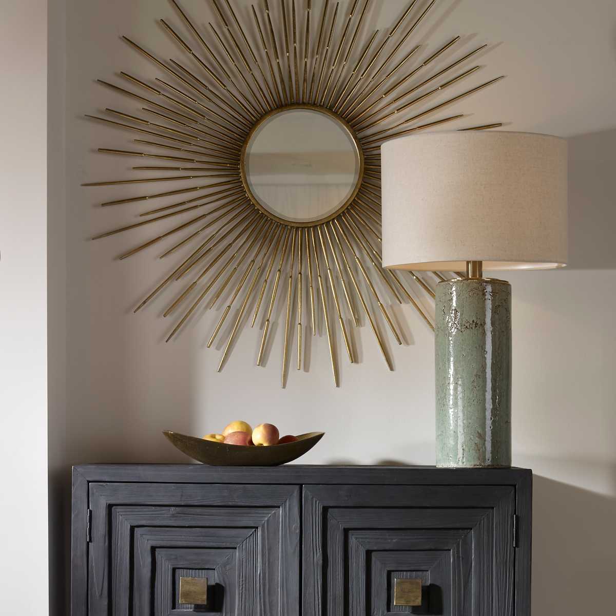 Calmere Table Lamp on a console table at Addison West