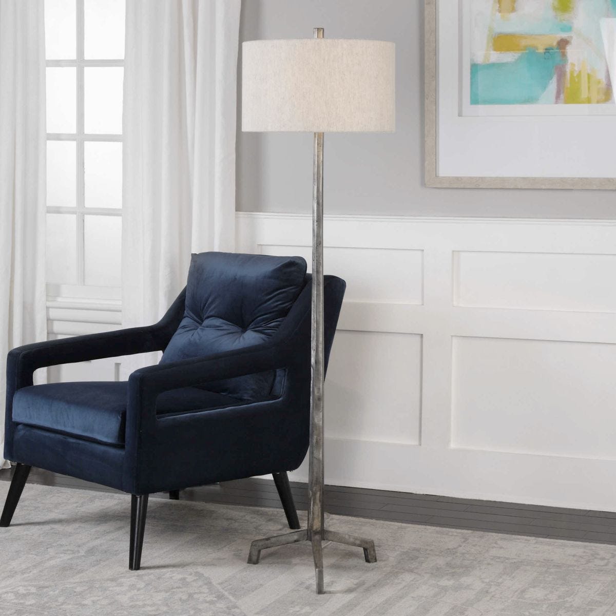 Ivorin Floor Lamp in a living room at Addison West