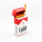 Royal Reds Golf Tee and Holder on a white background at Addison West