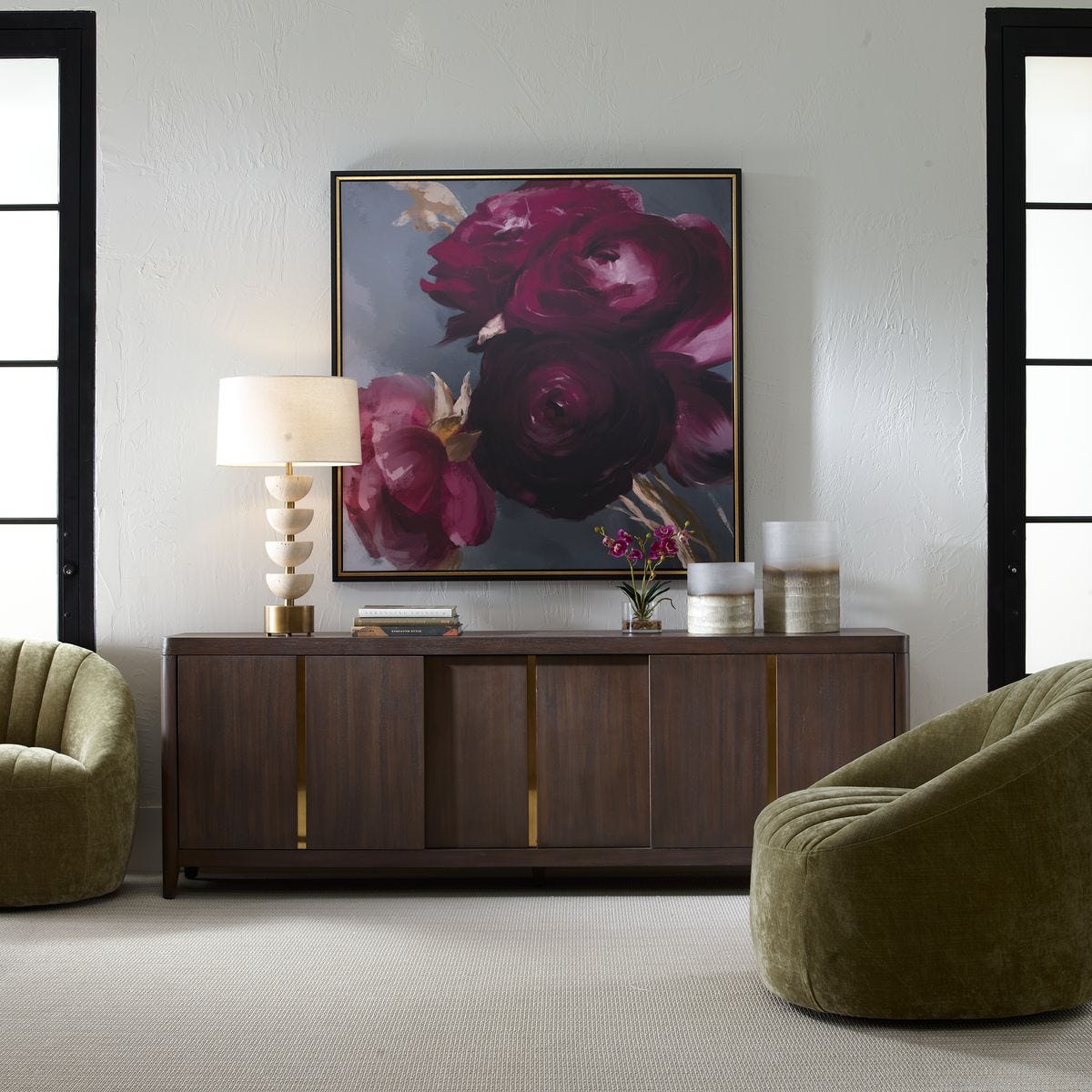 Boten Console Cabinet in a living room at Addison West
