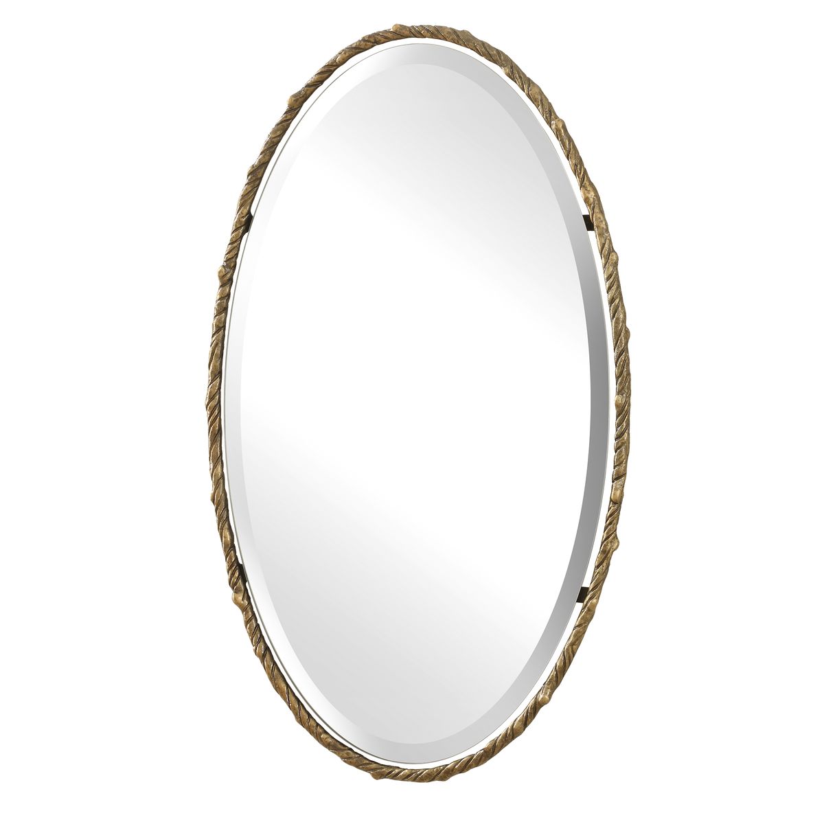 Twill Oval Mirror on a white background at Addison West
