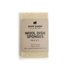 Felted Wool Dish Sponge in Cream, Pack of 3 on a white background at Addison West