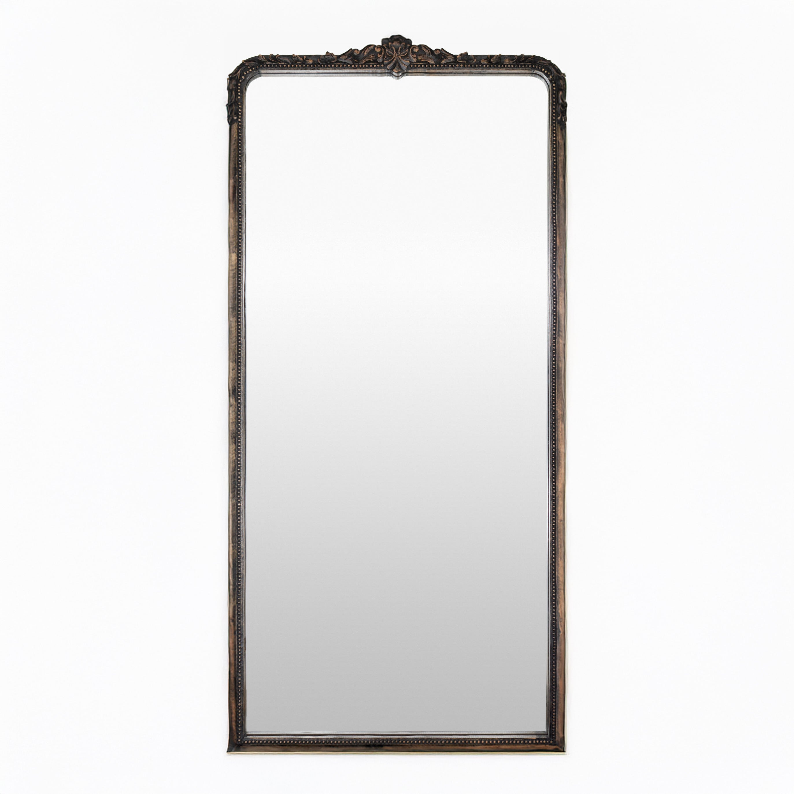 Aaliyah Full Length Mirror in Natural Black on a white background at Addison West