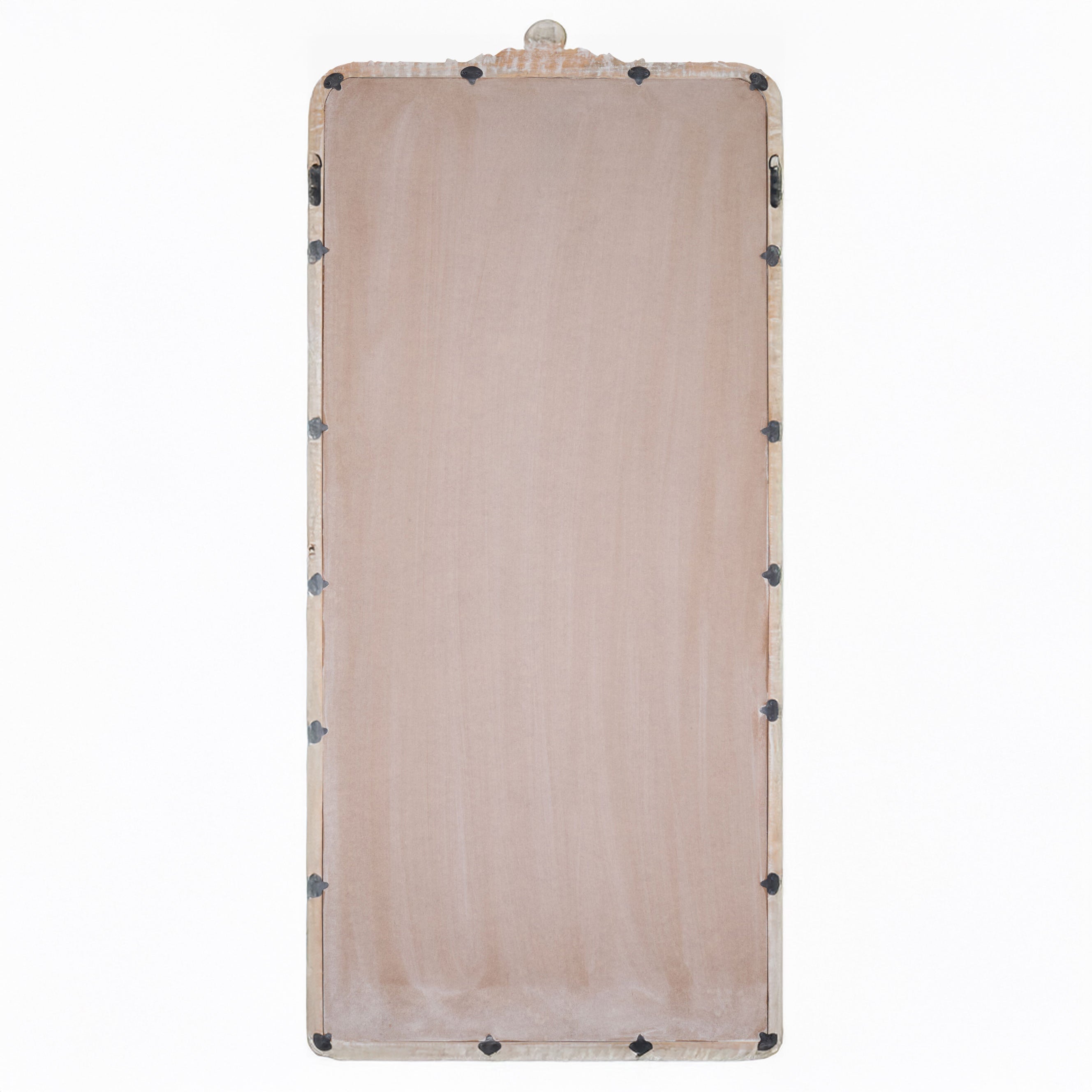 Back of Aaliyah Full Length Mirror in Weathered White on a white background at Addison West