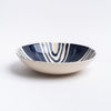 Creative Coop Hand painted blue and white stoneware serving bowl on white background from Addison West