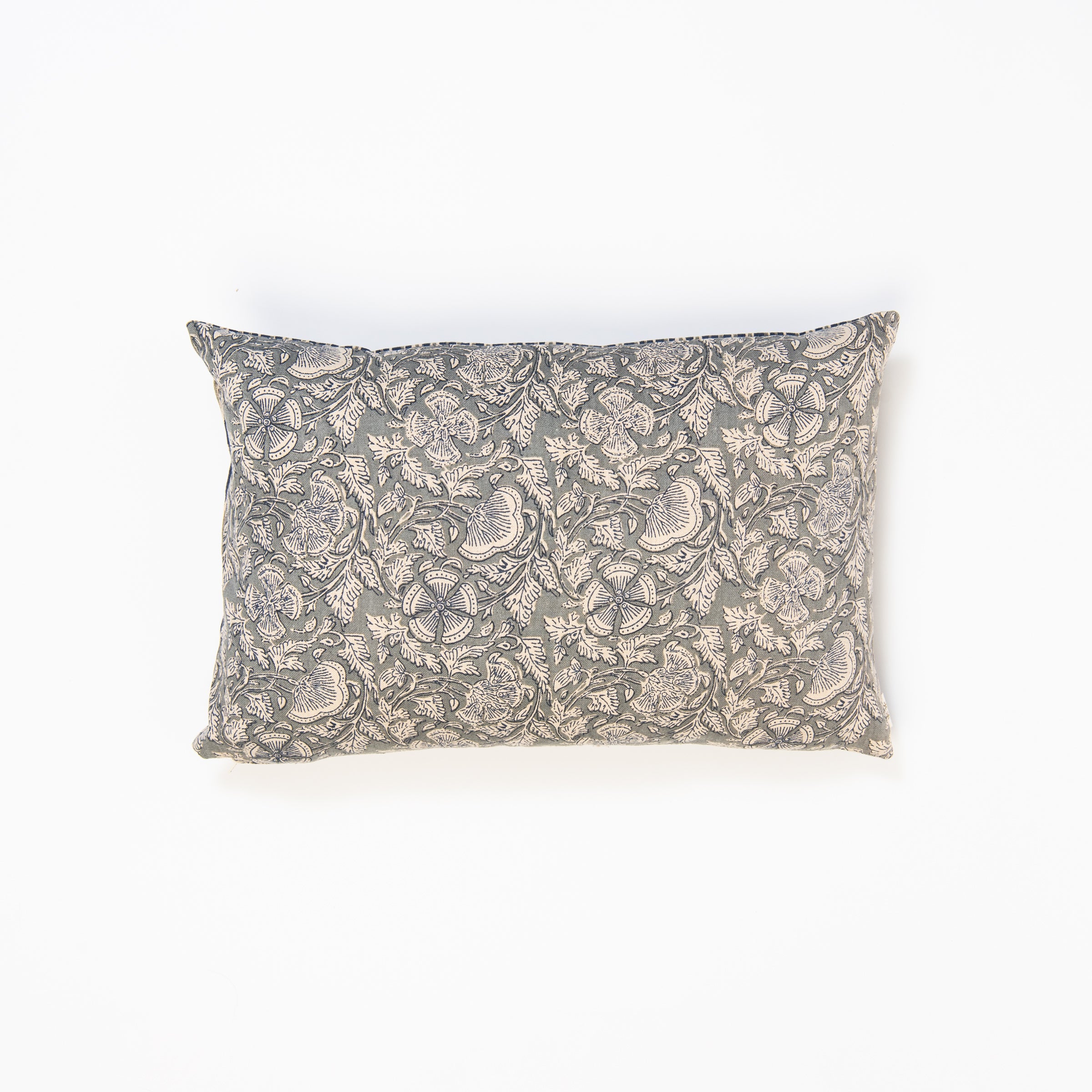 Waves & Florals Double Sided Lumbar Pillow on a white background at Addison West