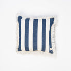 Cabana Blue Stripe 20" Square Indoor/Outdoor Pillow on a white background at Addison West