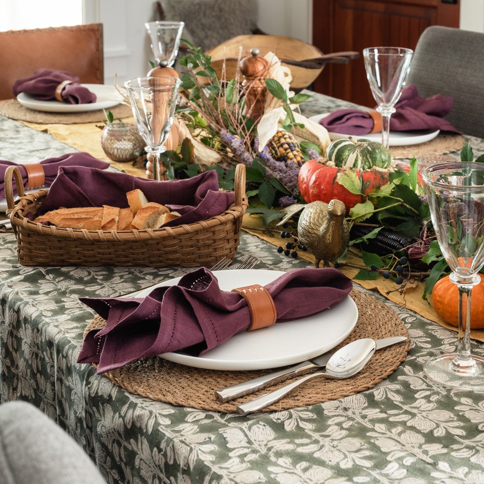 Vermont Bread Basket on a festive fall table.