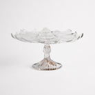 Vintage Glass Cake Stand on a white background at Addison West