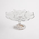 Vintage Glass Cake Stand on a white background at Addison West