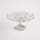 Vintage Glass Cake Stand on a white background at Addison West