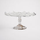 Vintage Glass Cake Stand on a white background at Addison West