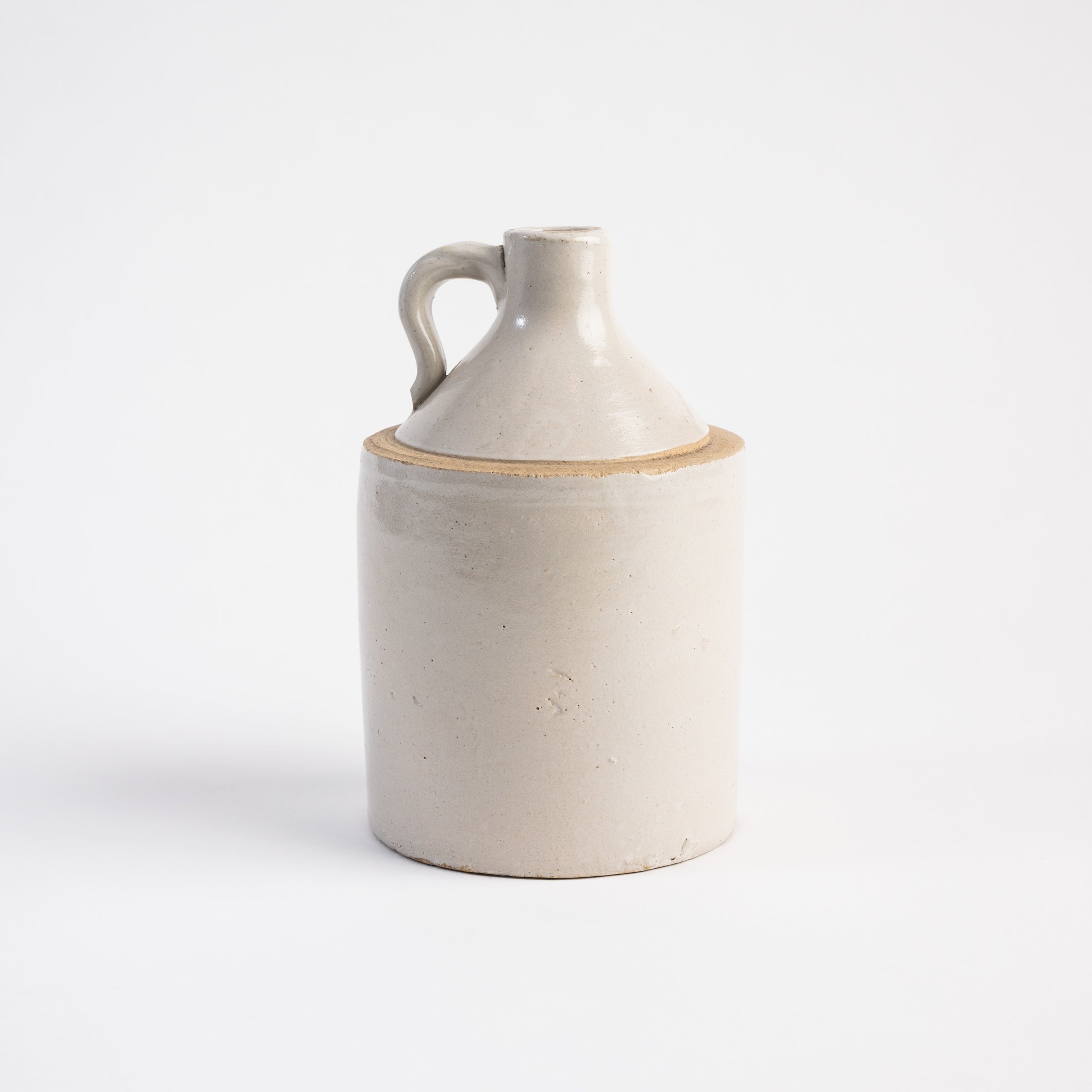 Vintage Small White Crock on a white background at Addison West