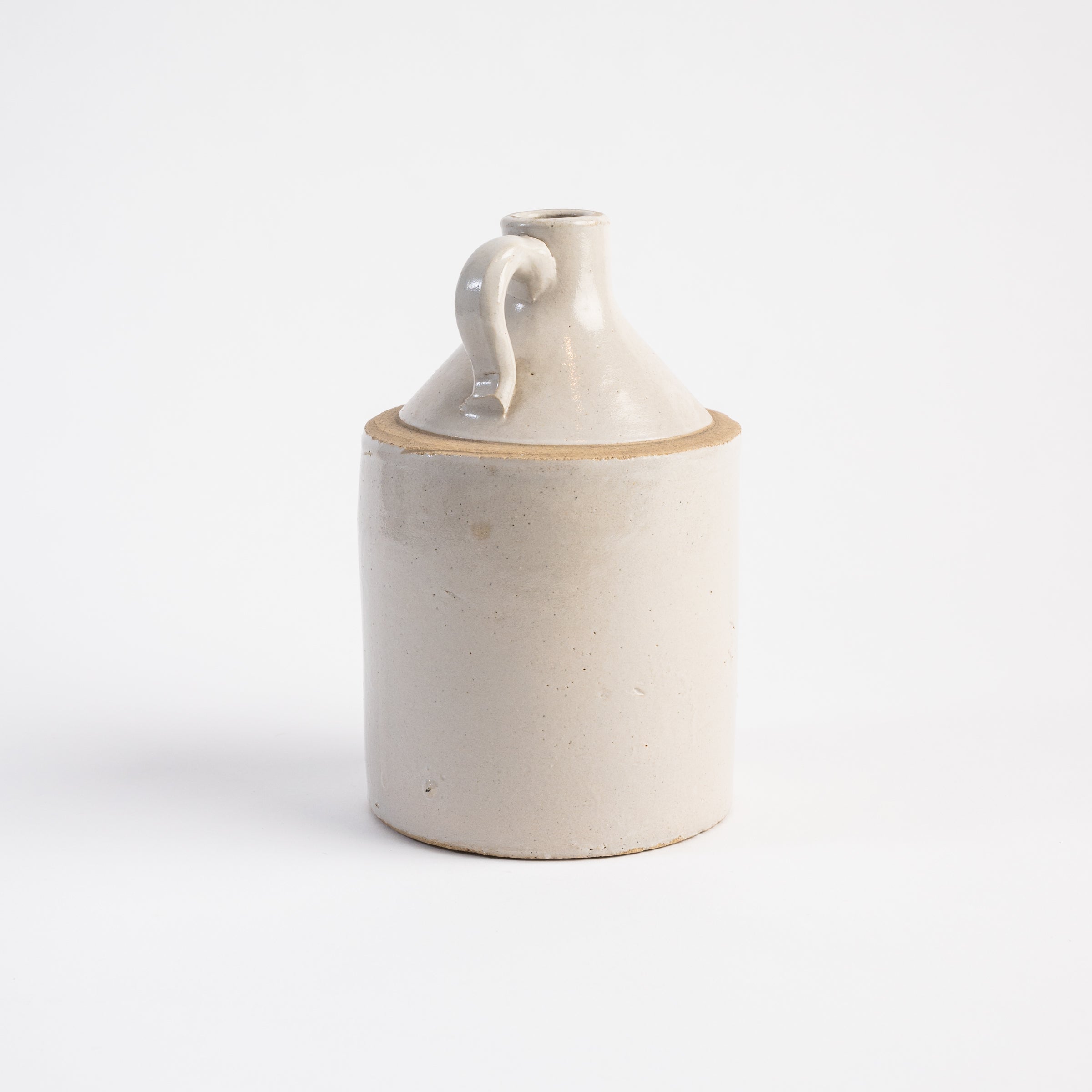Vintage Small White Crock on a white background at Addison West