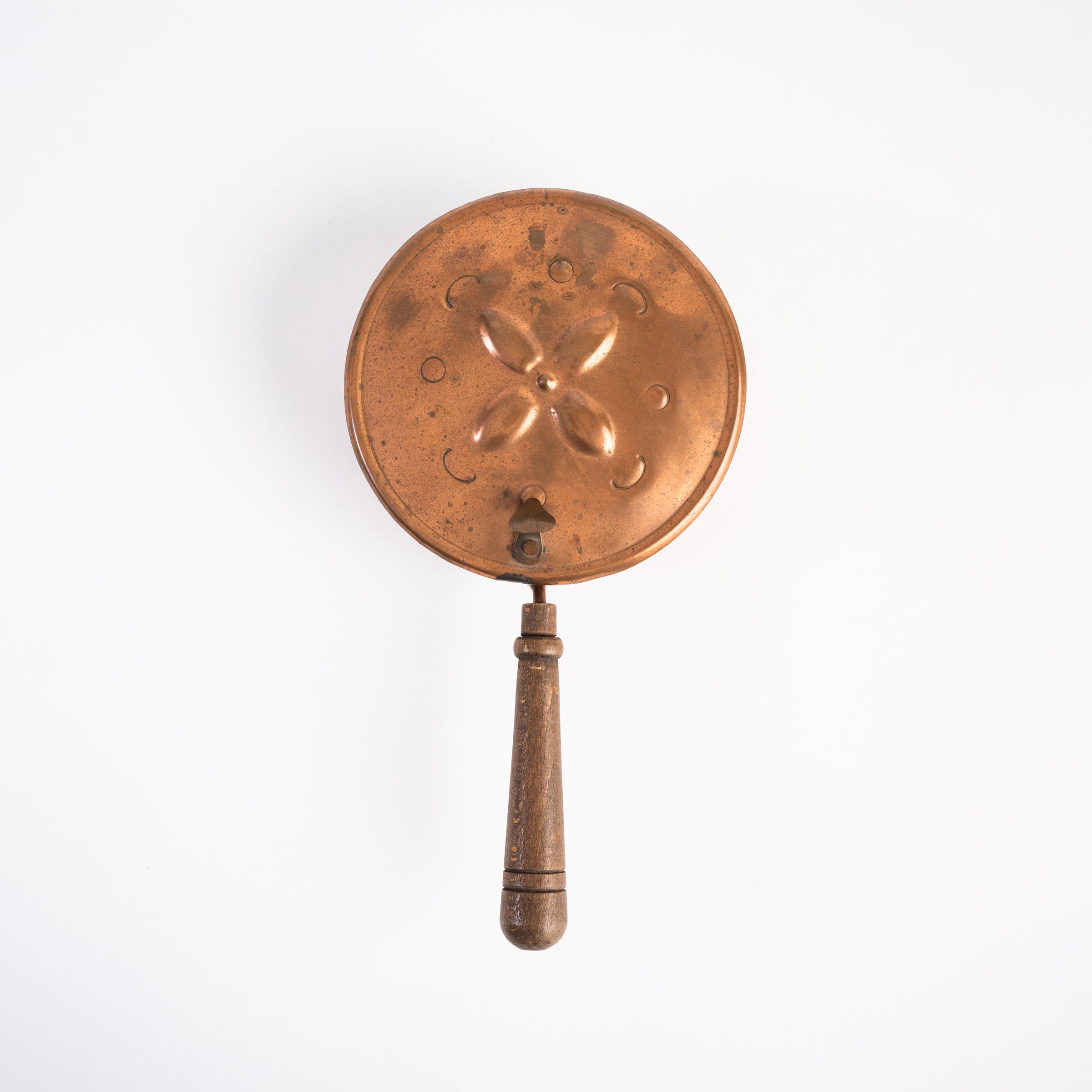 Vintage Copper Silent Butler on a white background at Addison West