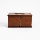 Vintage Wood Two Compartment Box on a white background at Addison West