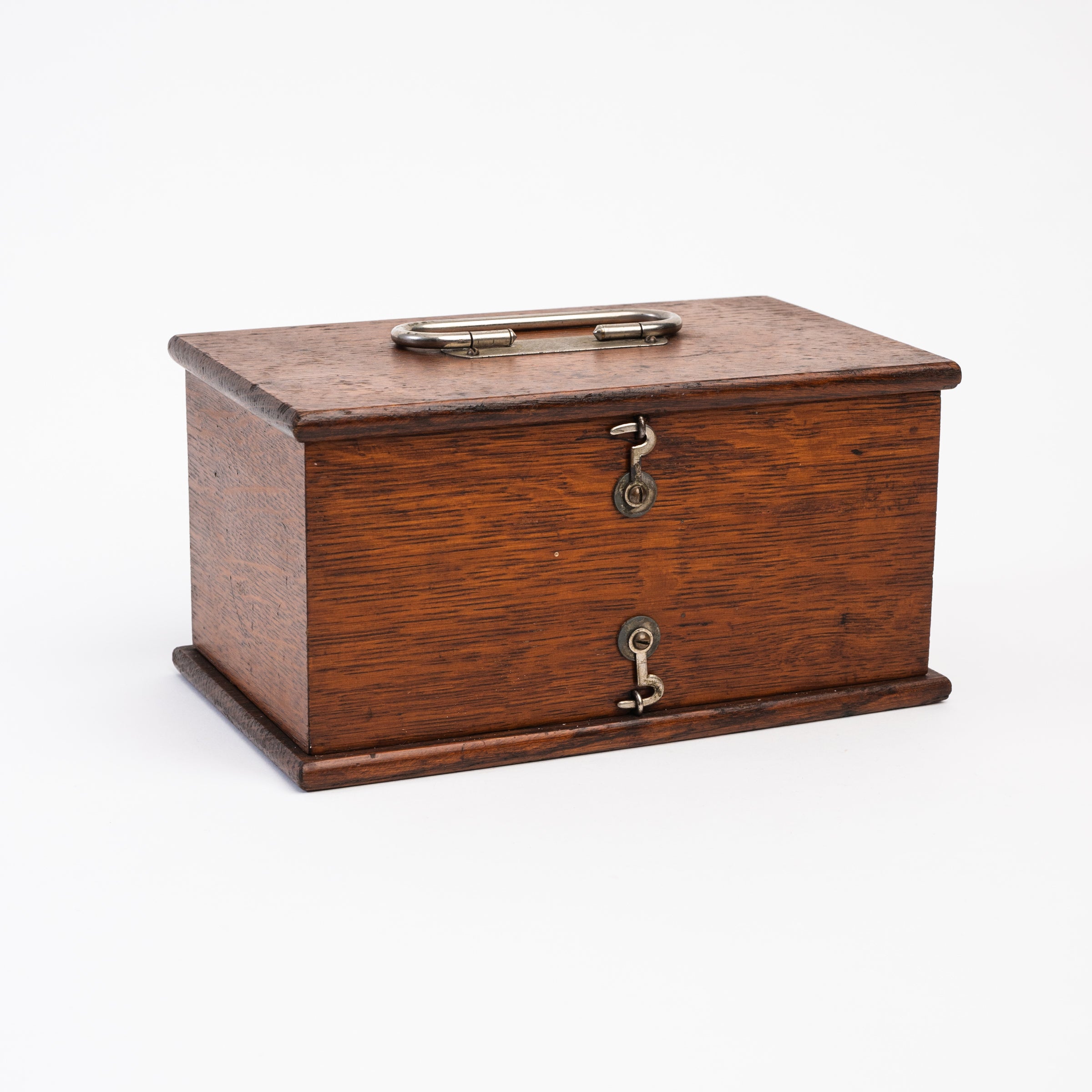 Vintage Wood Two Compartment Box on a white background at Addison West