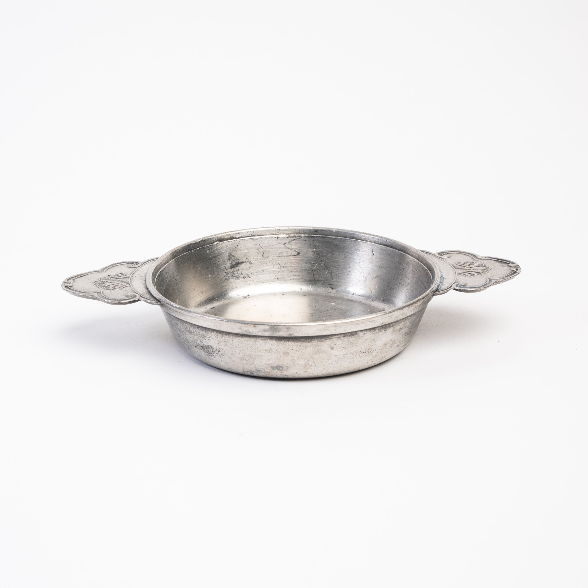 Vintage Pewter Dish on a white background at Addison West
