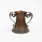 Vintage Copper and Pewter Handled Vessel on a white background at Addison West