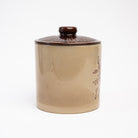 Vintage Stoneware Deer Cooking Jar on a white background at Addison West