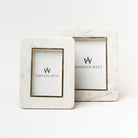 Minimalist Marble Photo Frame on a white background at Addison West