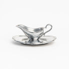 Vintage Wilton Pewter Gravy Boat on a white background at Addison West