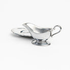 Vintage Wilton Pewter Gravy Boat on a white background at Addison West