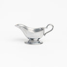 Vintage Wilton Pewter Gravy Boat on a white background at Addison West