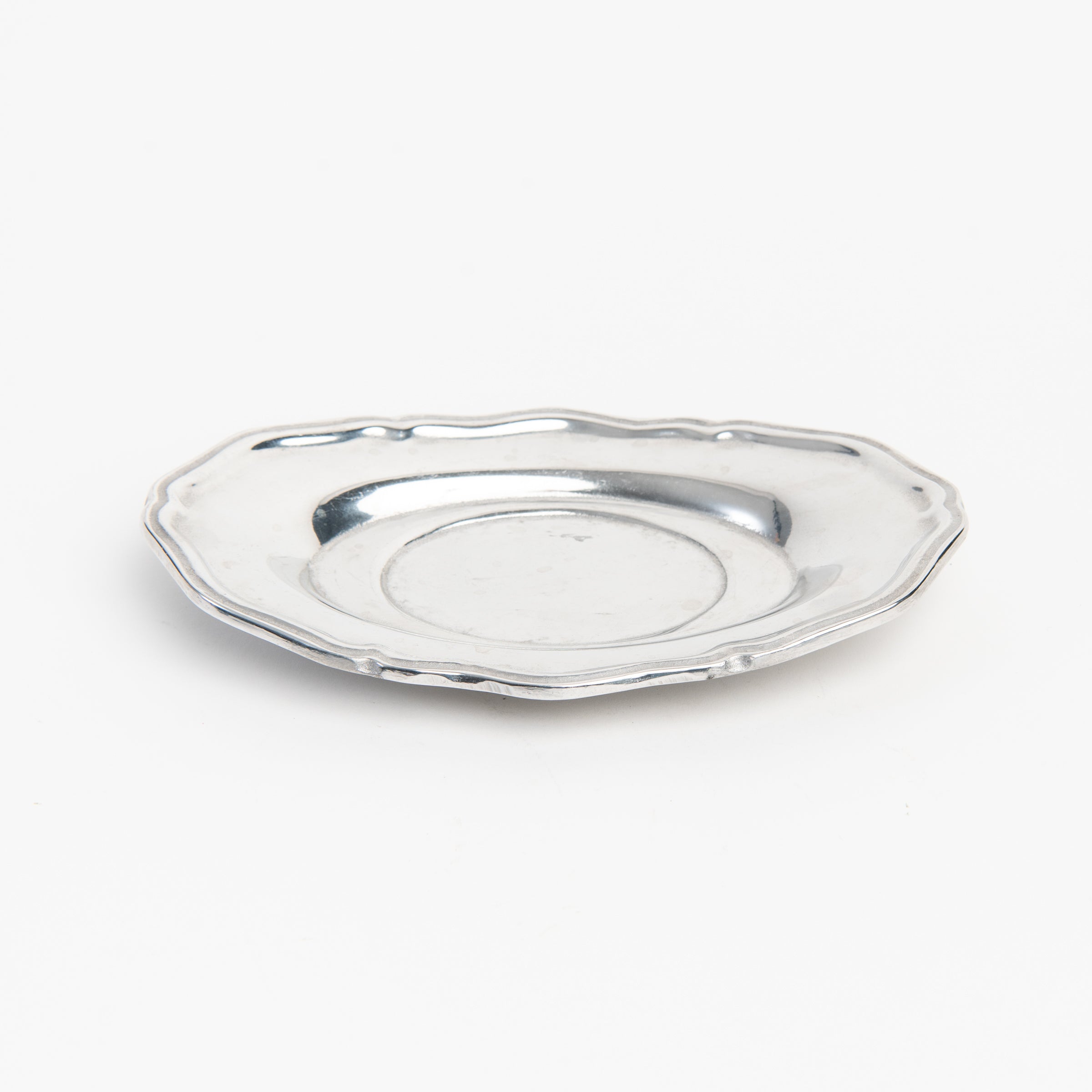 Vintage Wilton Pewter Gravy Boat on a white background at Addison West