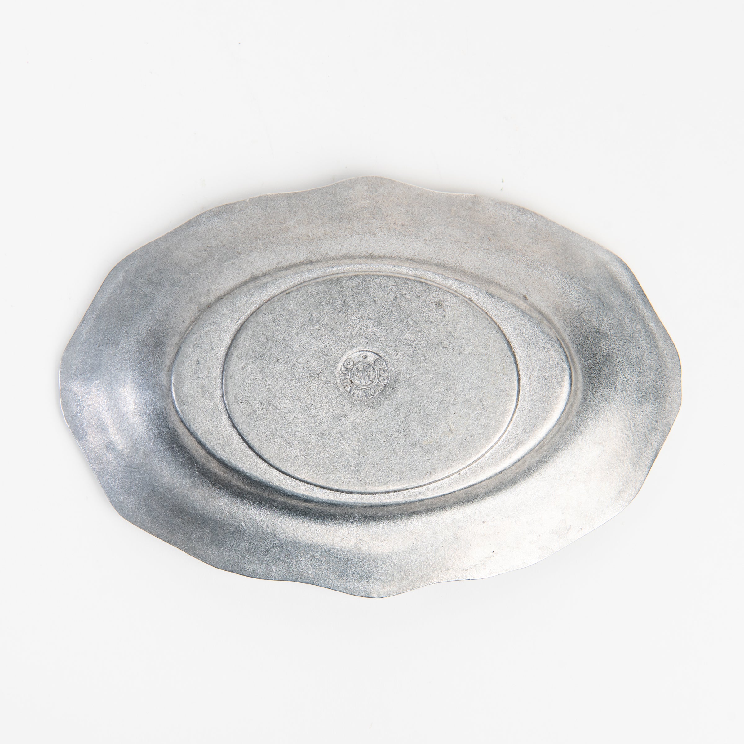 Vintage Wilton Pewter Gravy Boat on a white background at Addison West