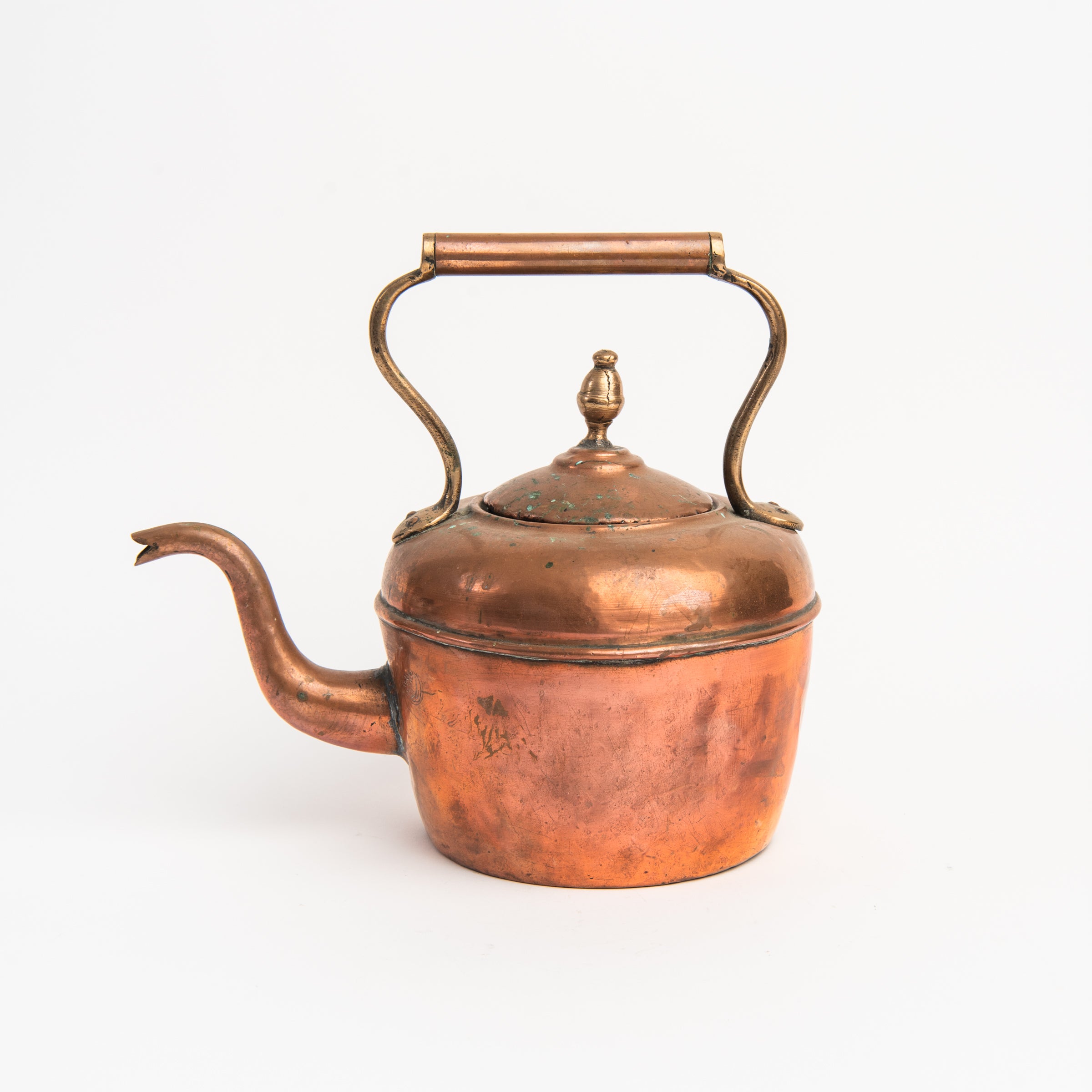 Vintage Copper Kettle c. 1880–1920 on a white background at Addison West