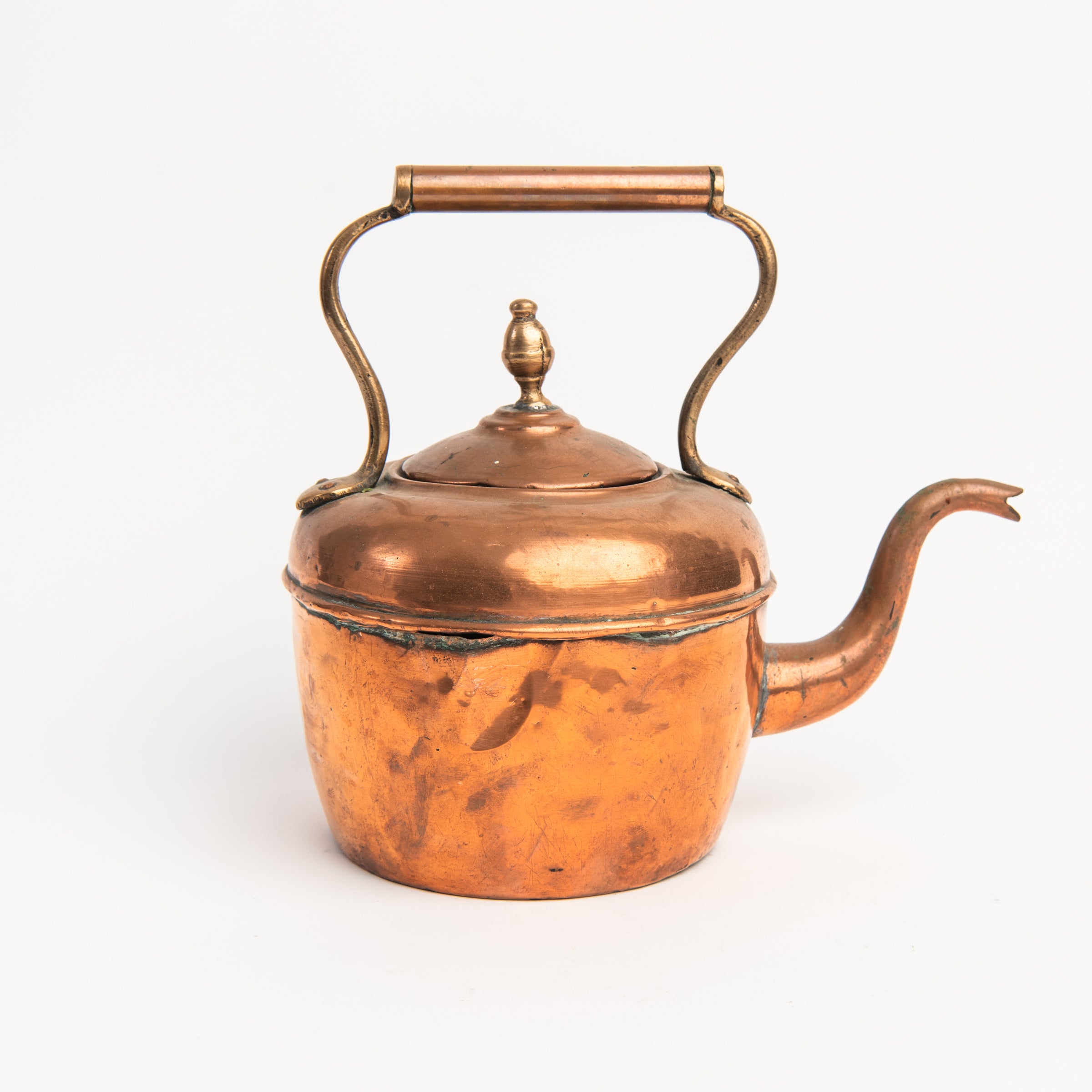 Vintage Copper Kettle c. 1880–1920 on a white background at Addison West