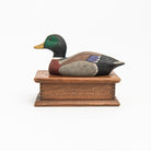 Vintage Drake Duck Decoy Box on a white background at Addison West