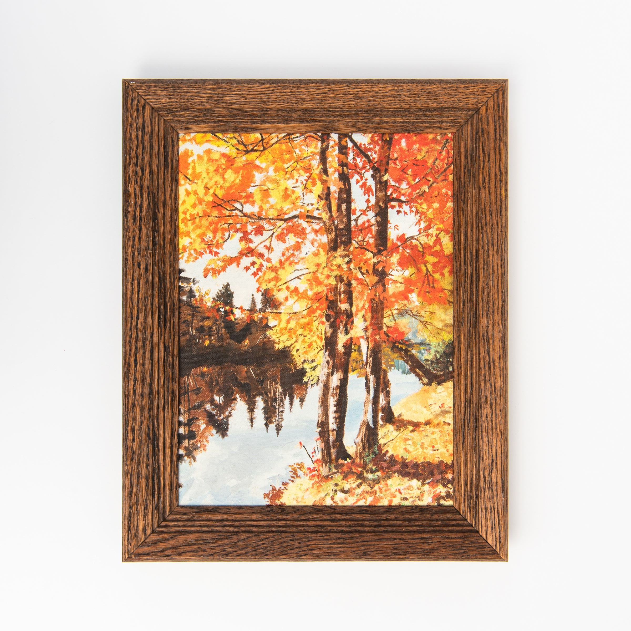 Vintage Autumnal Painting on a white background at Addison West