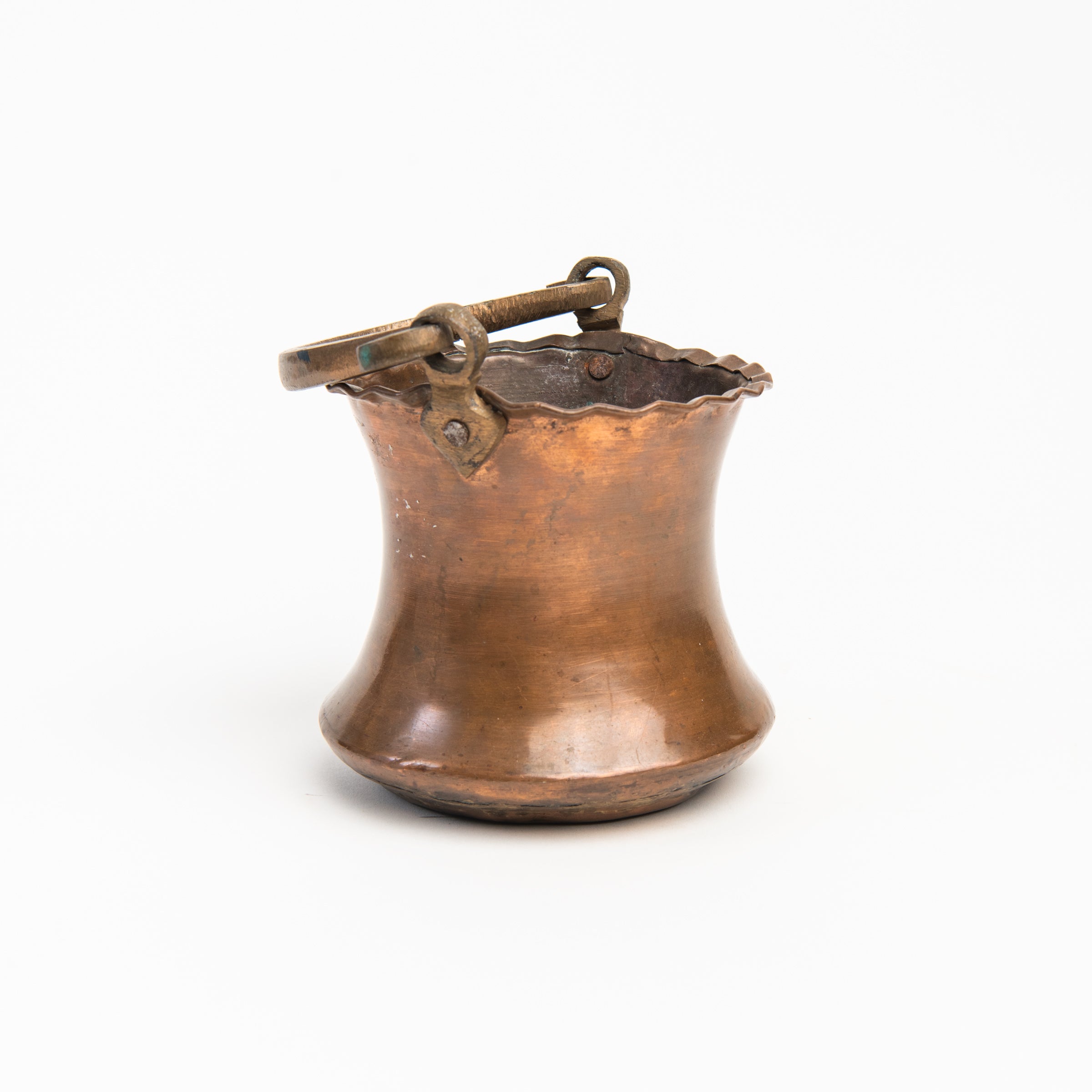 Vintage Copper Pot on a white background at Addison West