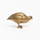 Vintage Brass Quail on a white background at Addison West